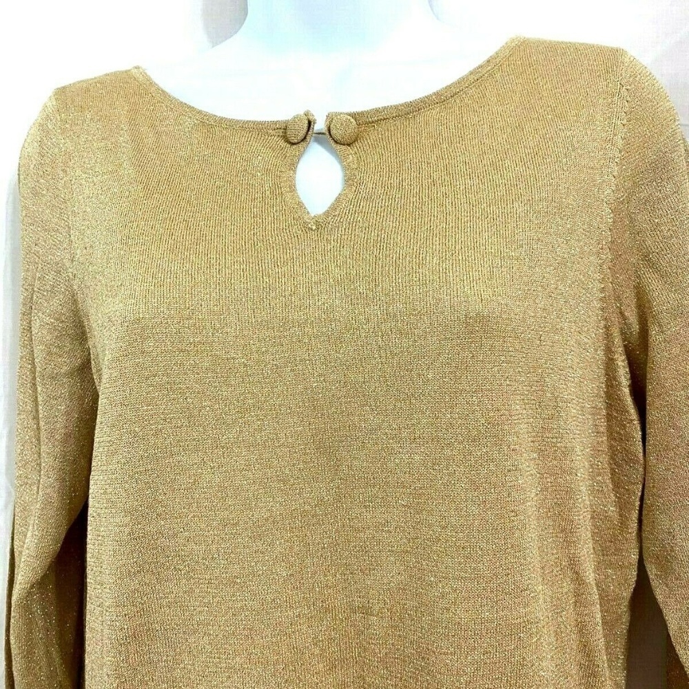 Judith Hart Collection Gold Glittery Pullover R4E - Picture 3 of 6